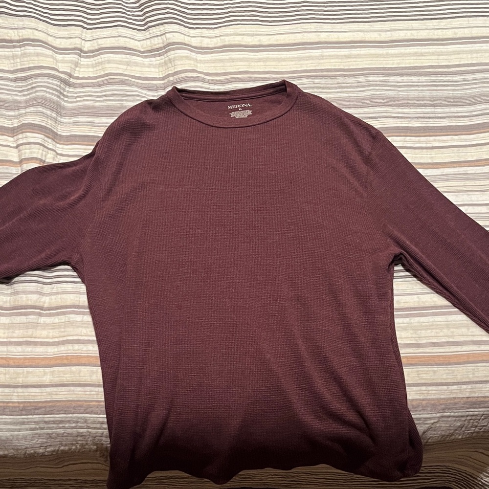 Merona Burgundy Waffle Knit Top